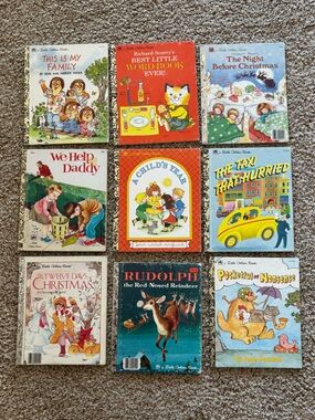 Vintage LITTLE GOLDEN BOOK Classic Kids Collection Lot of 9